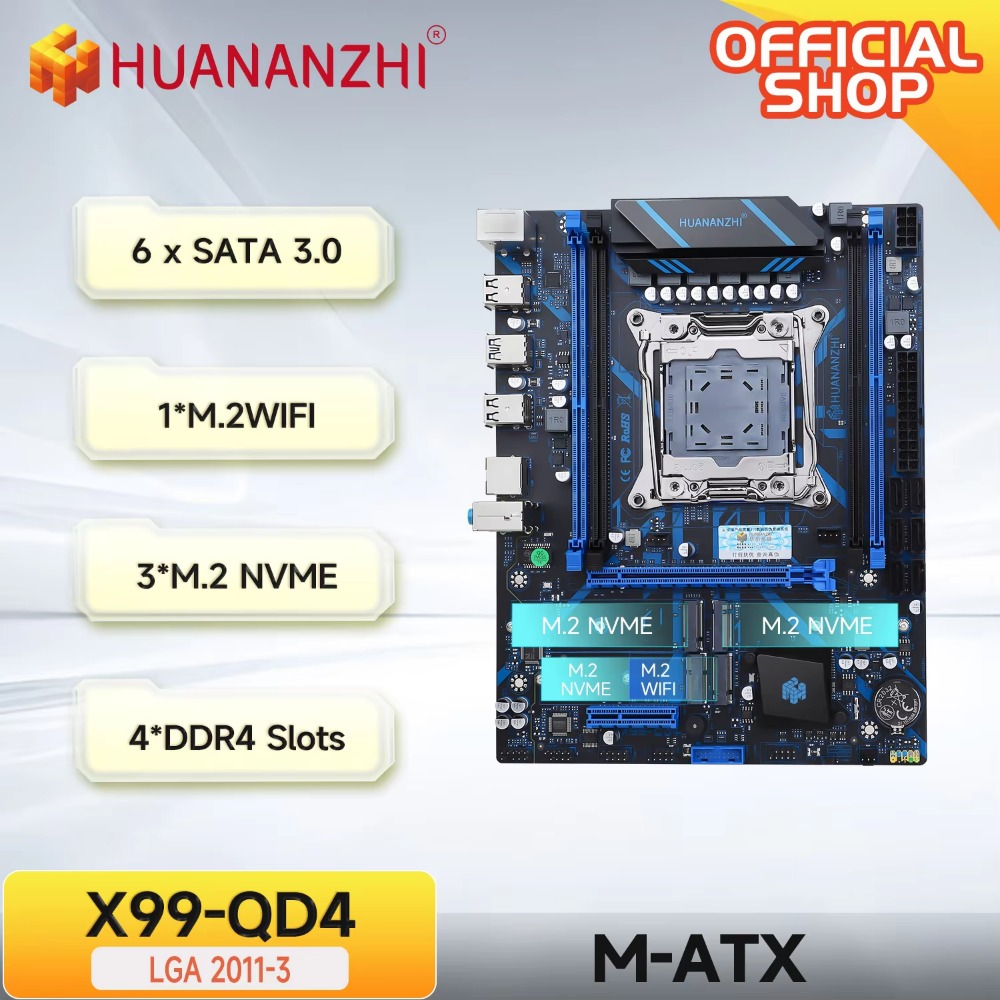 HUANANZHI X99 QD4 LGA 2011-3 X - огляд і ціна E5 2696 V3